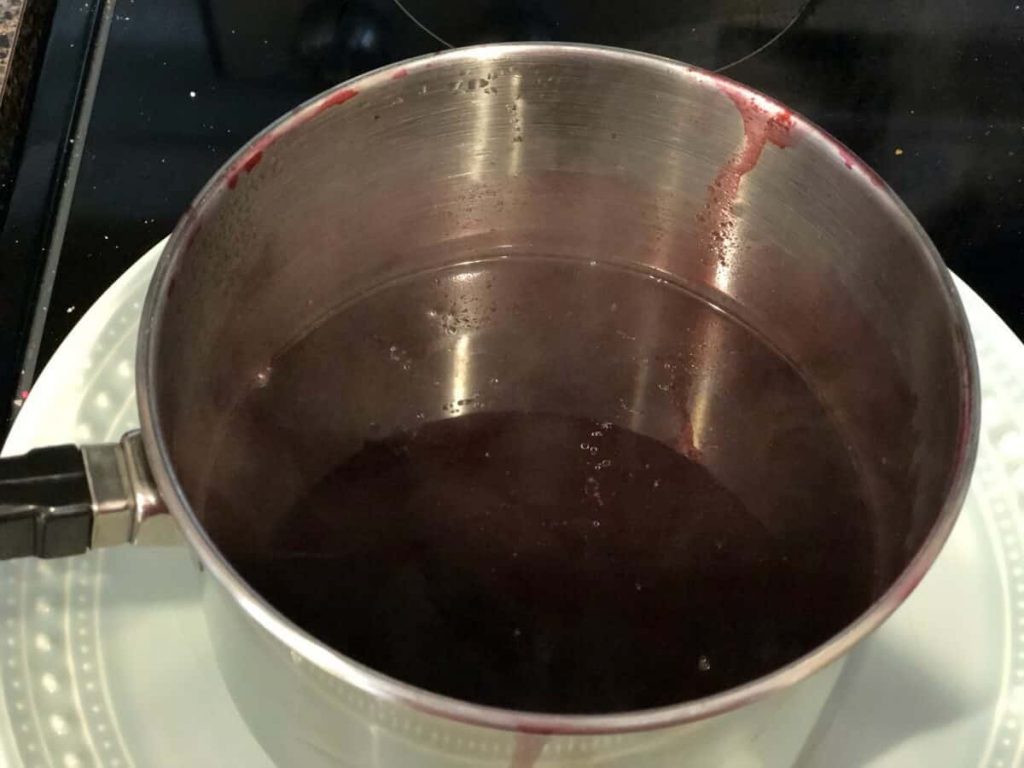 Smooth and strained blackberry pork tenderloin sauce