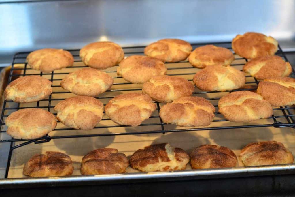 Snickerdoodles on a cooling rack